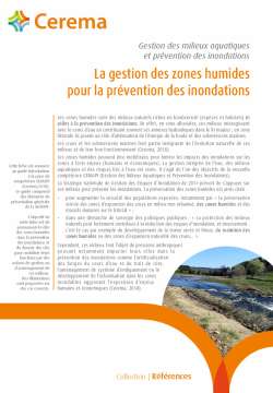 Gestion des milieux aquatiques et prévention des inondations - Anticiper la compétence GEMAPI