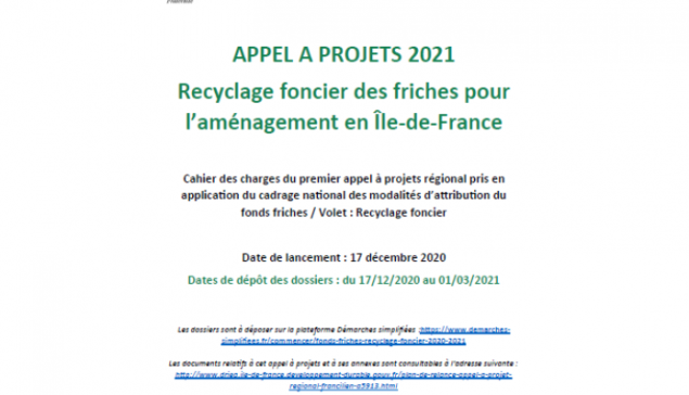 Recyclage foncier des friches pour l'aménagement en IdF