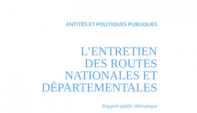 Entretien des routes nationales et départementales