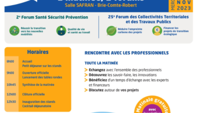 2ème Forum Santé Sécurité - Transition vers les nouvelles mobilités - Qualité de vie au travail