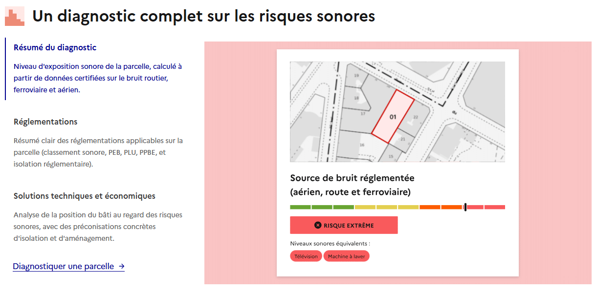 DiagBruit : l&rsquo;outil en ligne qui permet d&rsquo;identifier les nuisances sonores et les solutions avant de construire un bâtiment