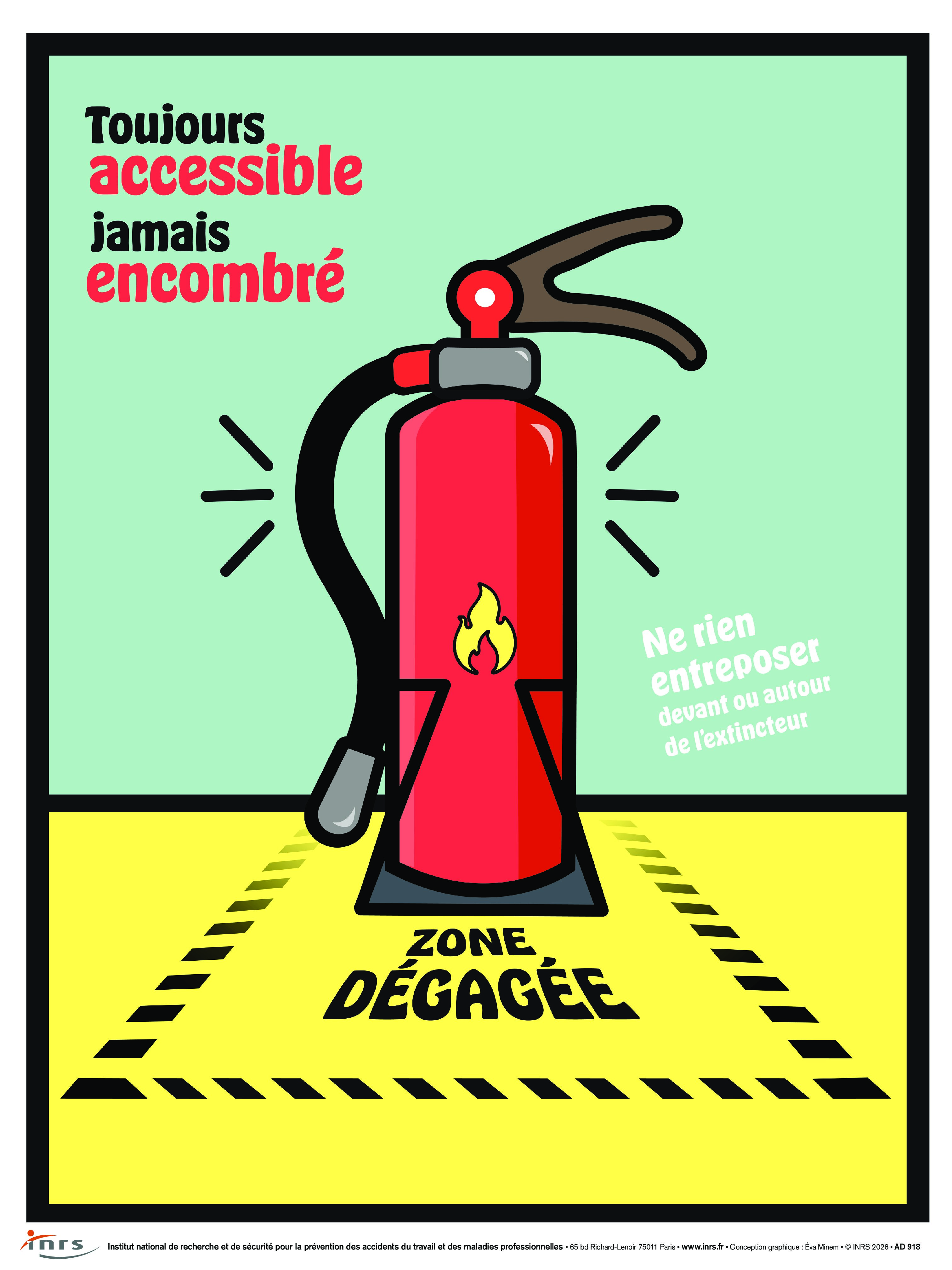 Extincteurs : deux nouvelles affiches de l’INRS
